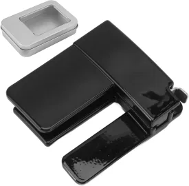 Pants Waist Shrink Clip Buckle Heavy Duty Multi Function Belt Clip Buckle Pants Size Adjust Clip for Daily Life Black (Black)