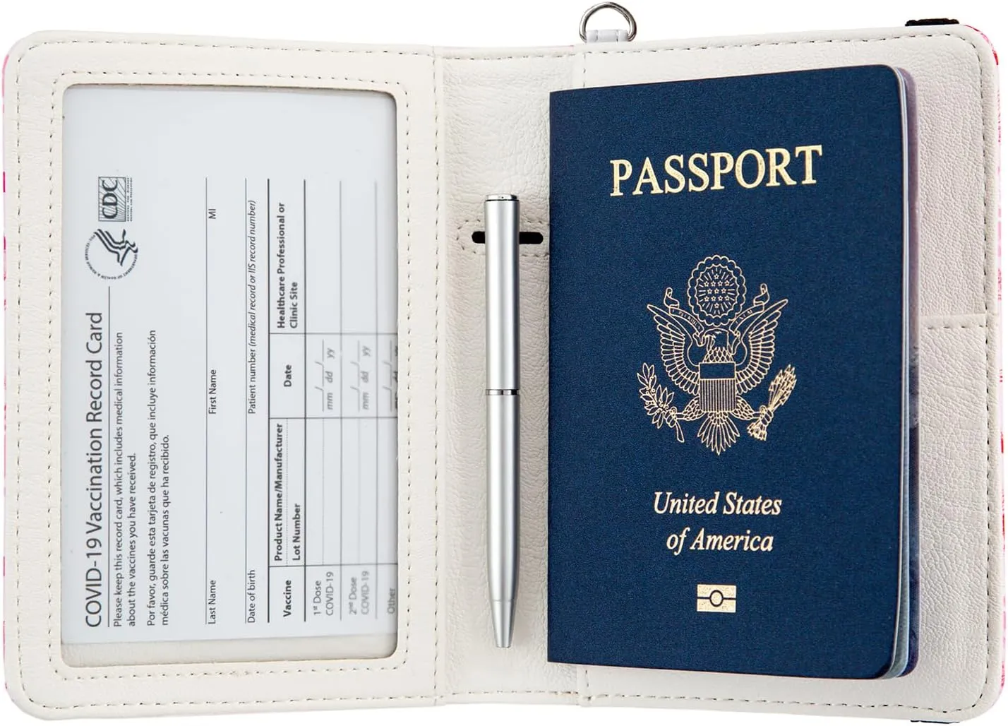 Passport Holder,Cute Passport Cover,Travel Wallet with Credit Card Slots Rfid passport Wallet Waterproof Documents Organizer Women Men (Bald eagle)