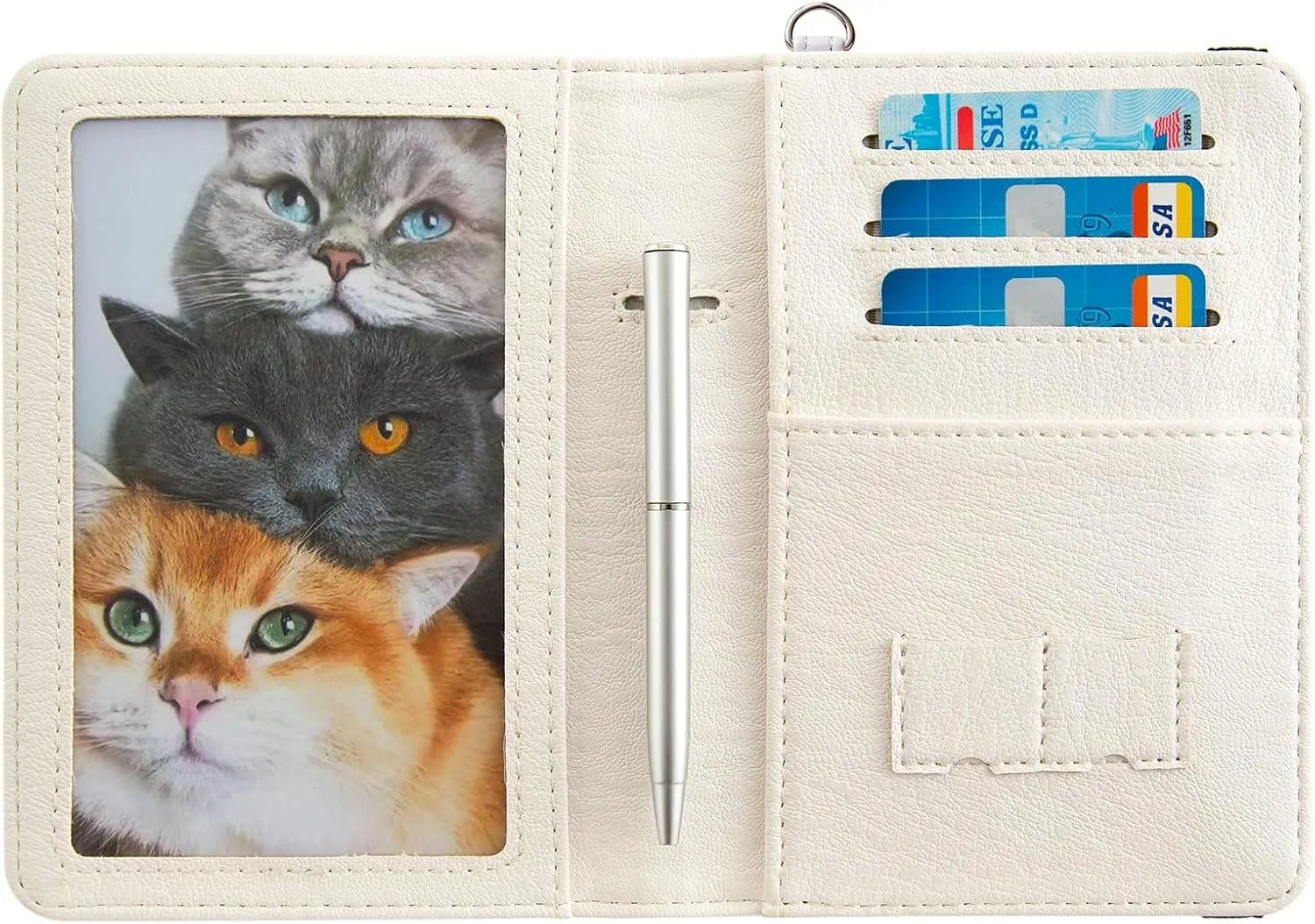 Passport Holder,Cute Passport Cover,Travel Wallet with Credit Card Slots Rfid passport Wallet Waterproof Documents Organizer Women Men (Bald eagle)