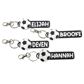 Personalized Soccer Keychain, Soccer bag tag for boys girls, Luggage Tag, Soccer Party favor