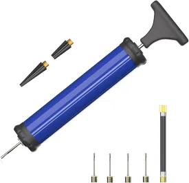 Portable Ball Pump,Air Pump Inflator Kit with Needle,Nozzle, Extension Hose for Basketball Football Volleyball Rugby Exercise Sports Ball
