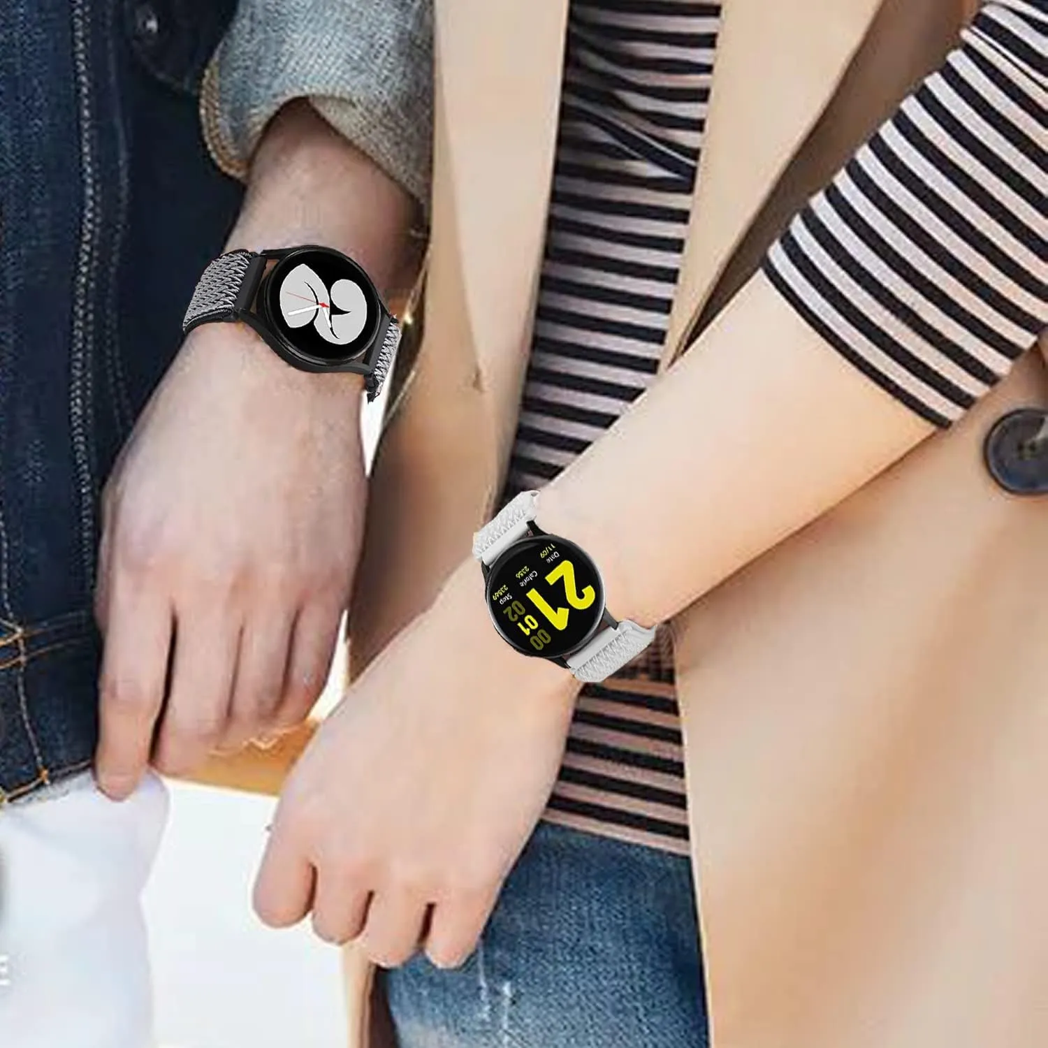 Quick Release Adjustable Stretchy Watch Band - Choice of Width - 18mm, 19mm, 20mm, 22mm Elastic Watch Straps Solo Loop Sport Nylon Replacement Wristband
