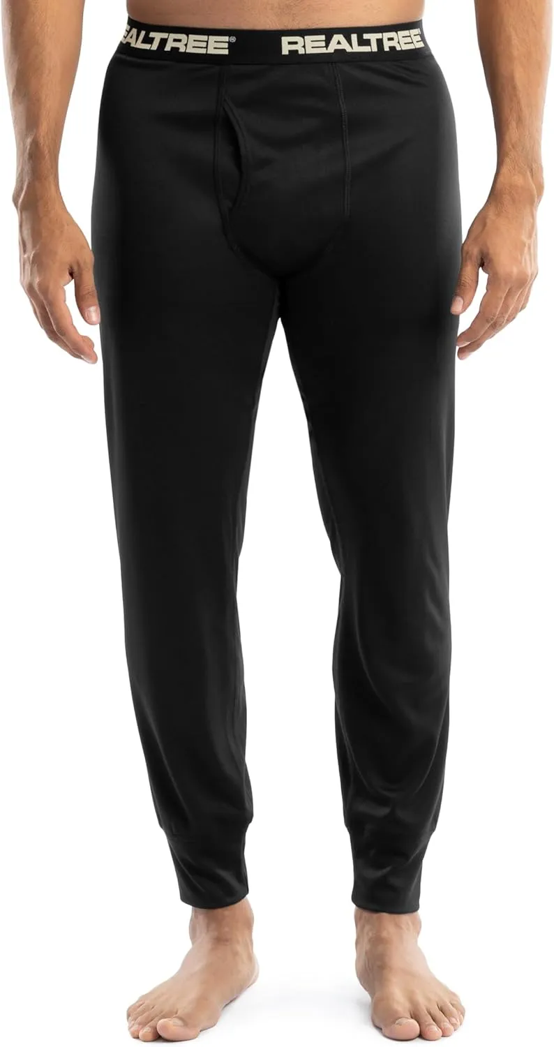 Realtree Men's Polyester Performance Baselayer Thermal Underwear Long Johns Bottom