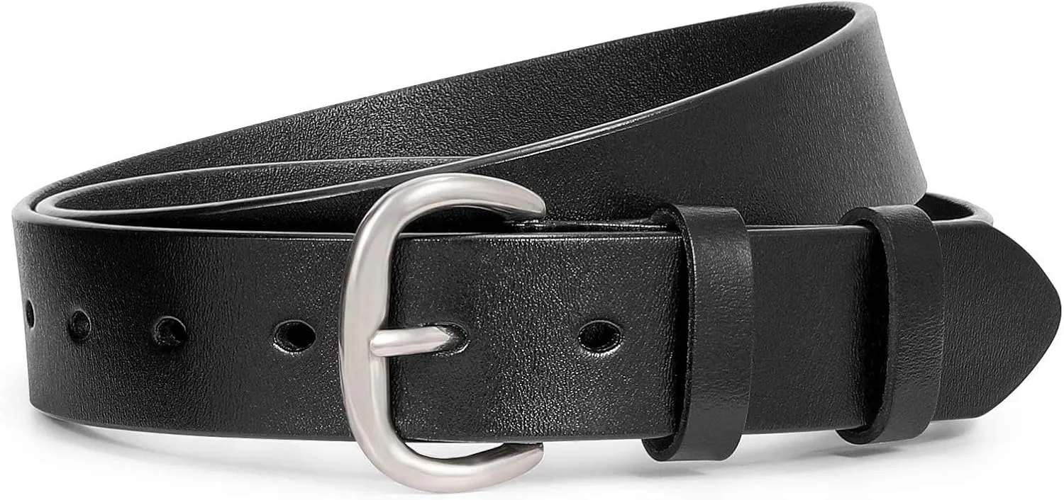 SANSTHS Ladies Waist Belt for Jeans Pants Dresses, Womens Belt with Antique Gold Buckle