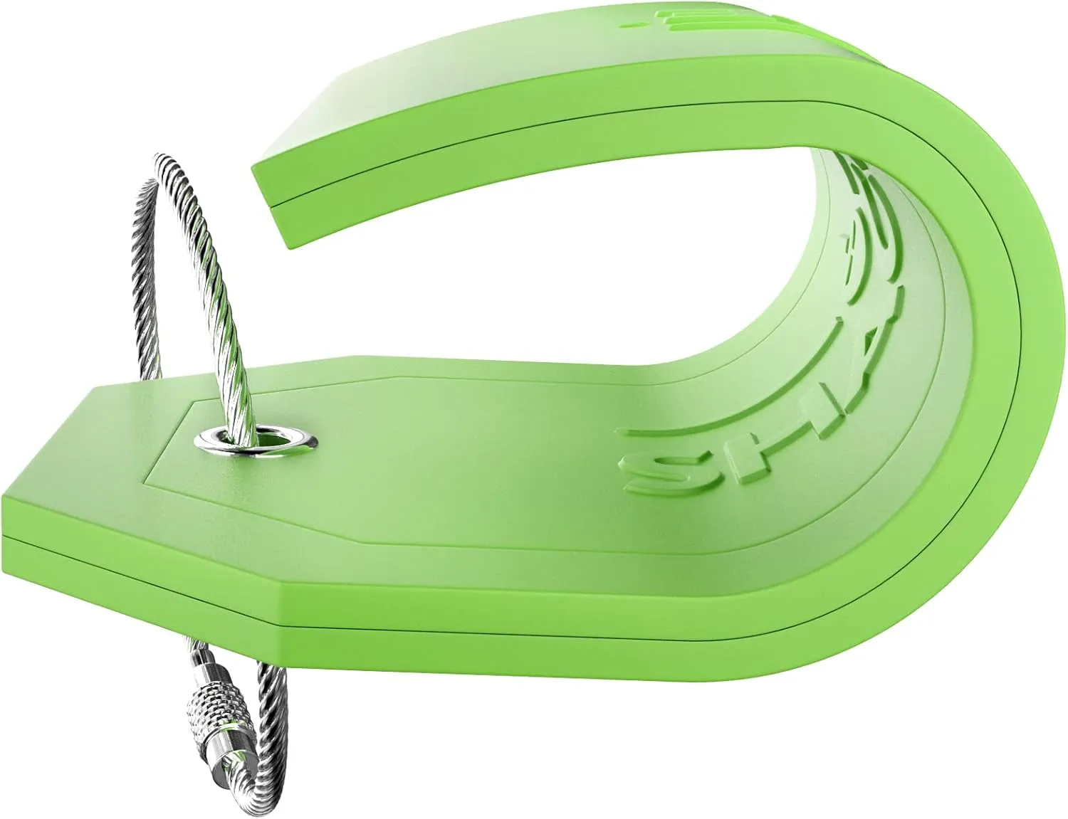 Shacke Large Luggage Tags (2pcs) with Privacy Cover and Steel Loops (Green)
