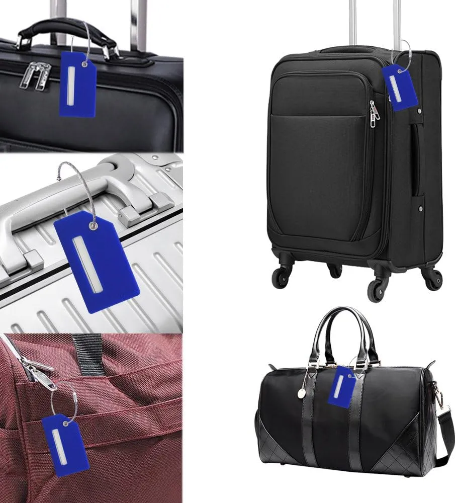 Silicone Luggage Tag with Name ID Card Perfect to Quickly Spot Luggage Suitcase