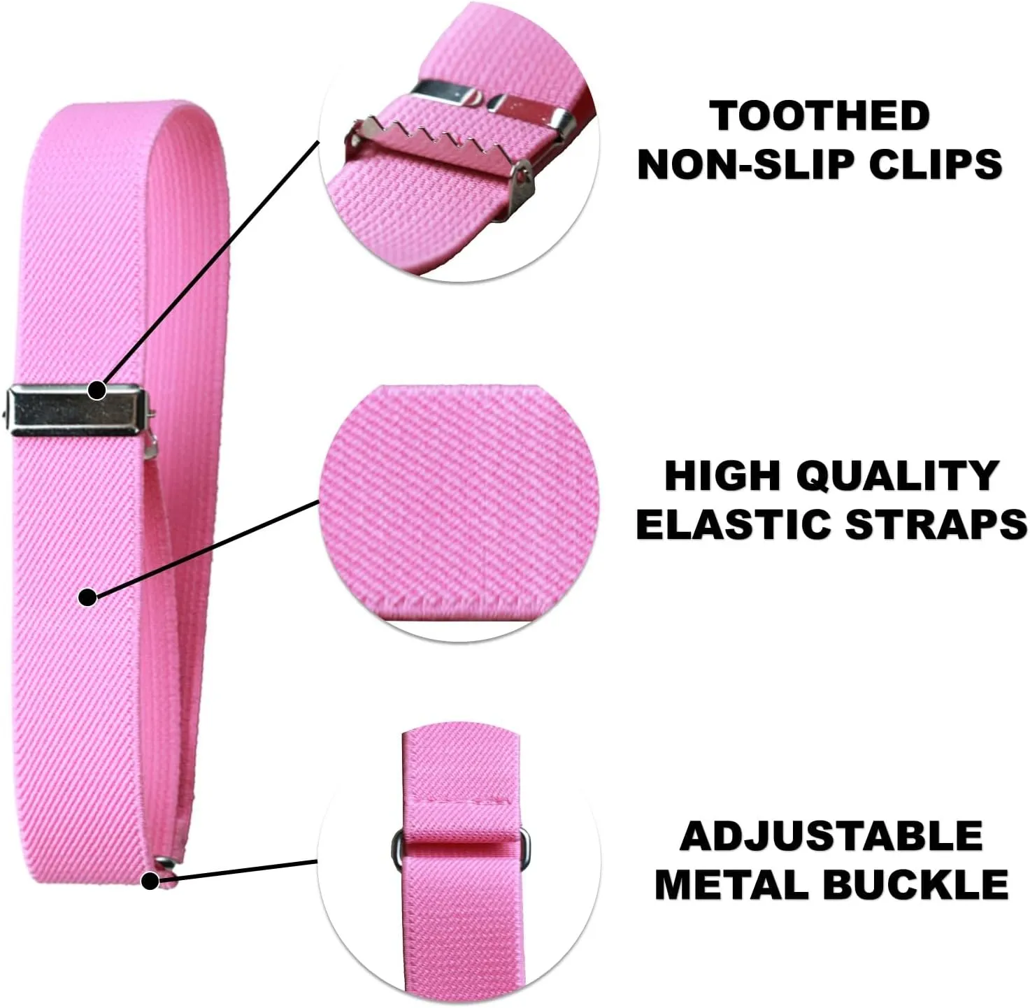 Sleeve Garters Elastic Adjustable Armband Non Slip Shirt Garter Sleeve Holders Easy to Use