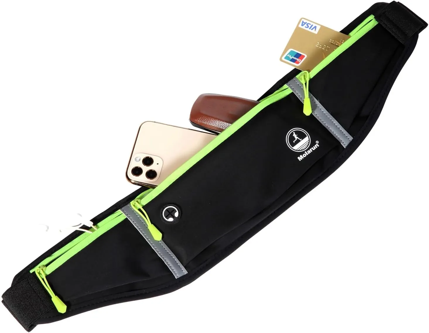 Slim Running Belt Fanny Pack, Exercise Waist Pack Runners Bag Money Belt Phone Holder for Running Hiking Cycling Workout
