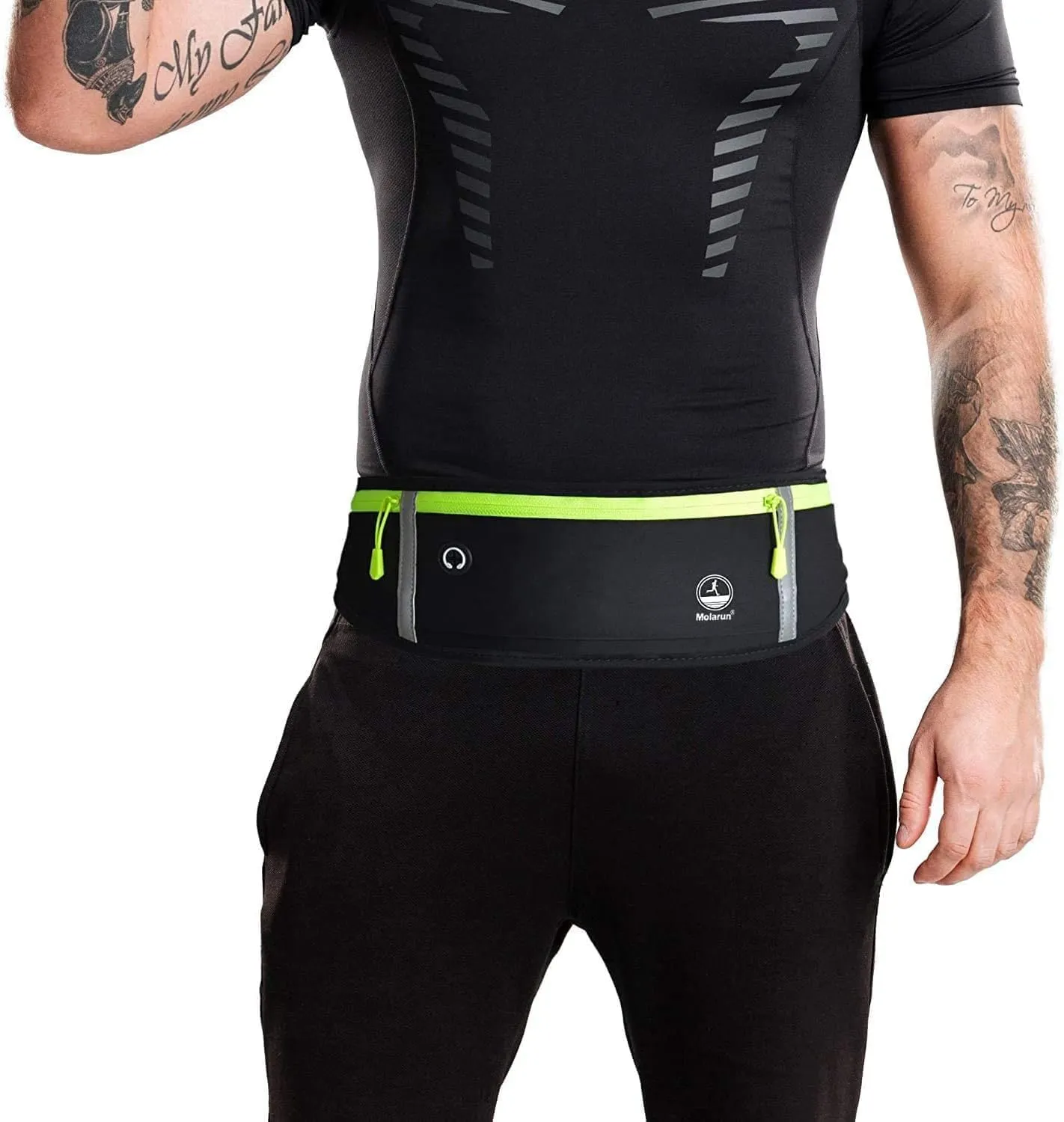 Slim Running Belt Fanny Pack, Exercise Waist Pack Runners Bag Money Belt Phone Holder for Running Hiking Cycling Workout