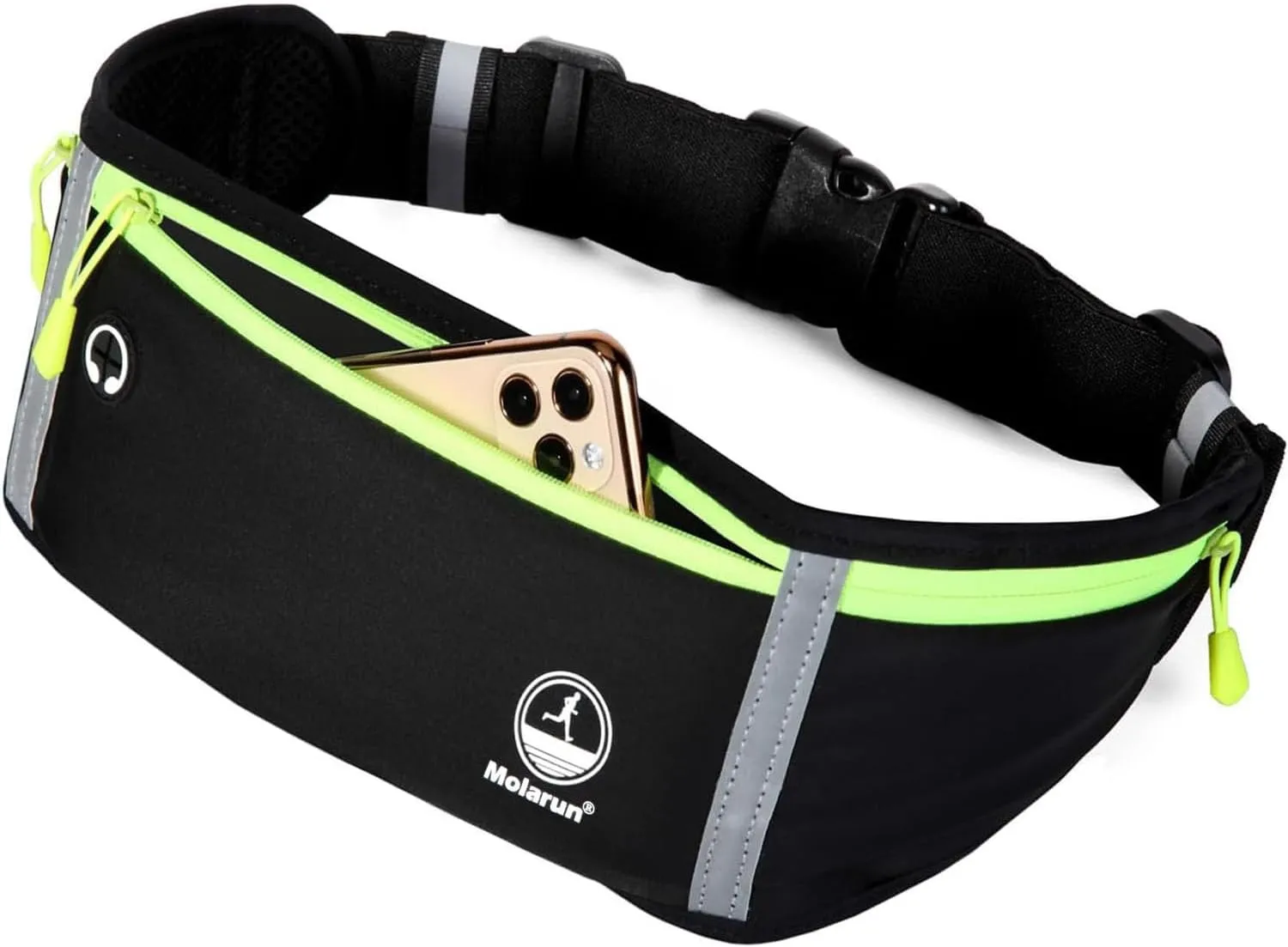 Slim Running Belt Fanny Pack, Exercise Waist Pack Runners Bag Money Belt Phone Holder for Running Hiking Cycling Workout