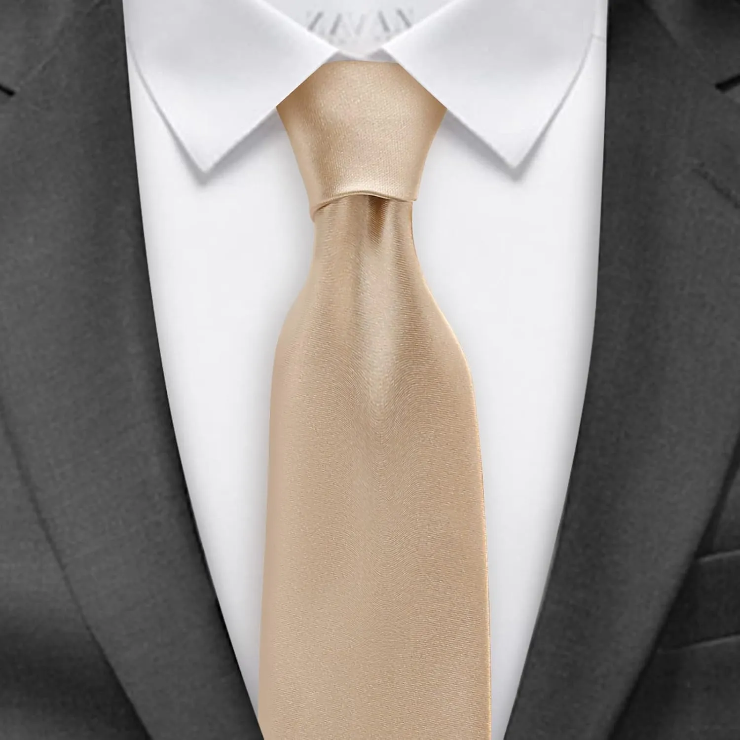 Solid Satin Tie Pure Color Necktie Mens Ties   Gift Box