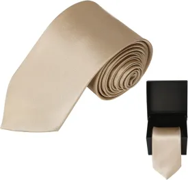 Solid Satin Tie Pure Color Necktie Mens Ties   Gift Box