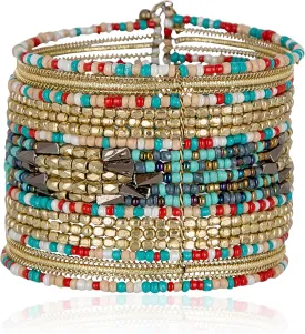 SPUNKYsoul Cuff Bracelets for Women Collection - Adjustable, Stylish Boho Inspired Beaded Bracelets, Trendy Stackable Beads, Ideal for Everyday Wear & Special Occasions