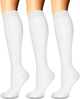 SunFeeling Compression Socks for Women & Men Circulation (3 Pairs) - Best Support for Athletic Running Nurses Recovery Travel