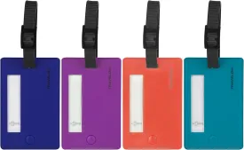 Travelon Set Of 4 Assorted Color Luggage Tags, Bolds