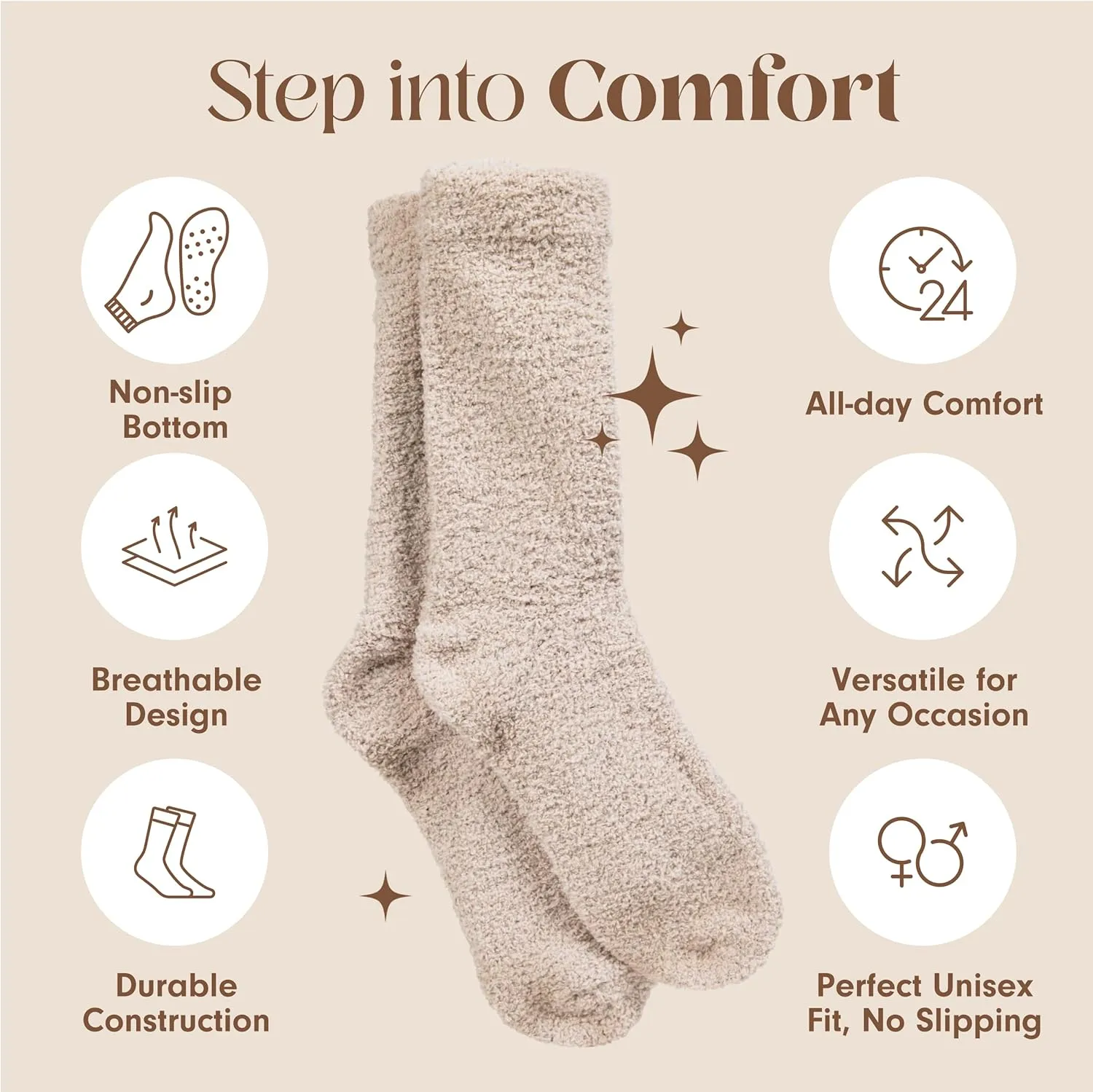 Unboxme Gifts Warm & Cozy Ultra-Luxe Cloud Sock for Women & Men - Super Soft Luxurious Fabric Sleep Socks