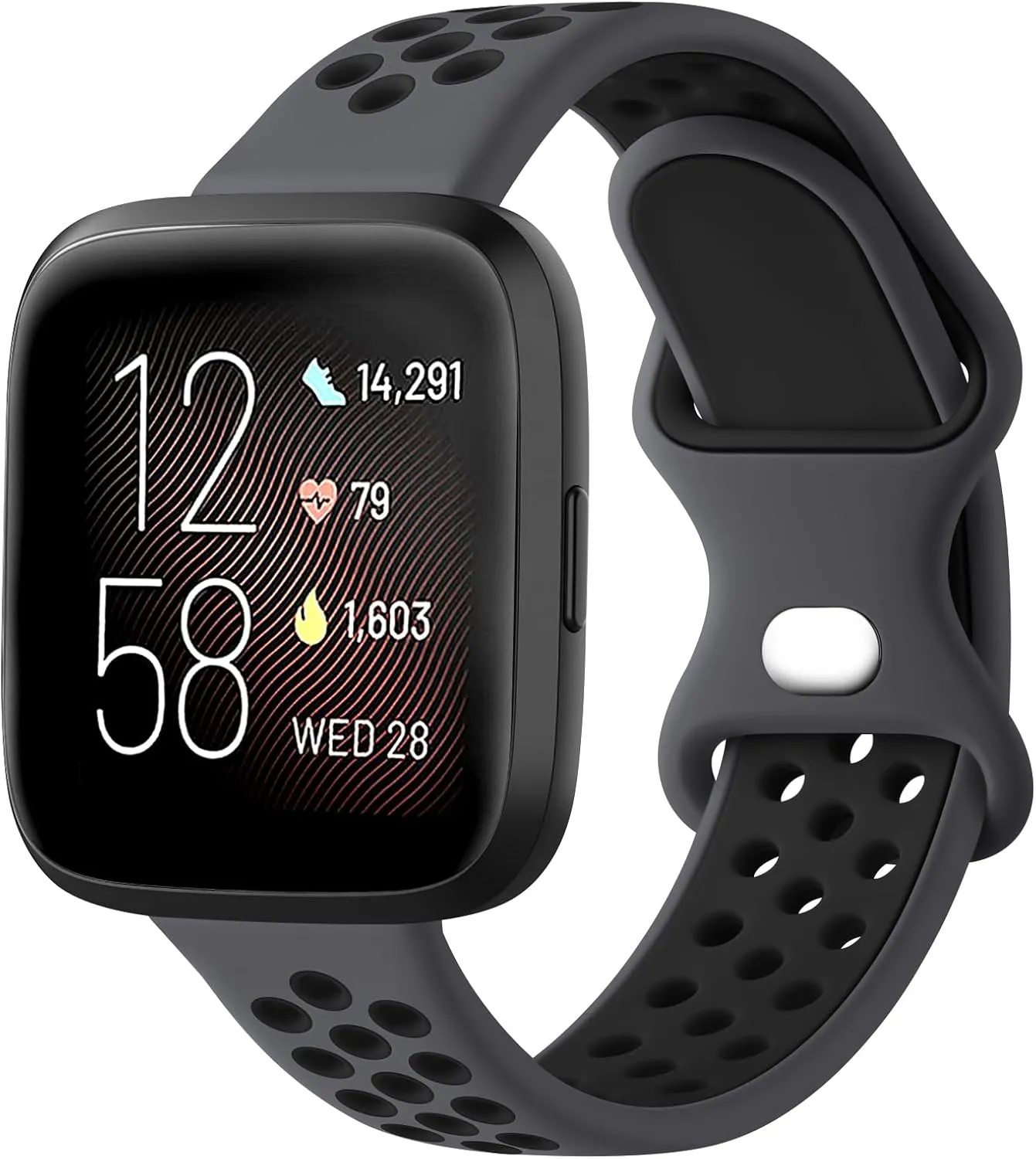 Vanjua Breathable Band for Fitbit Versa 2 Bands Women Men, Soft Silicone Replacement Wristbands Sport Strap Compatible with Fitbit Versa 2 / Fitbit Versa/Versa Lite/Versa SE Smartwatch Accessories