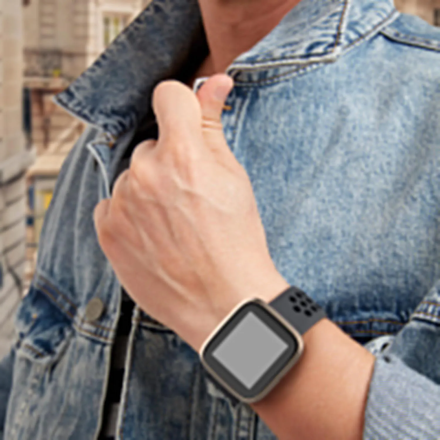 Vanjua Breathable Band for Fitbit Versa 2 Bands Women Men, Soft Silicone Replacement Wristbands Sport Strap Compatible with Fitbit Versa 2 / Fitbit Versa/Versa Lite/Versa SE Smartwatch Accessories