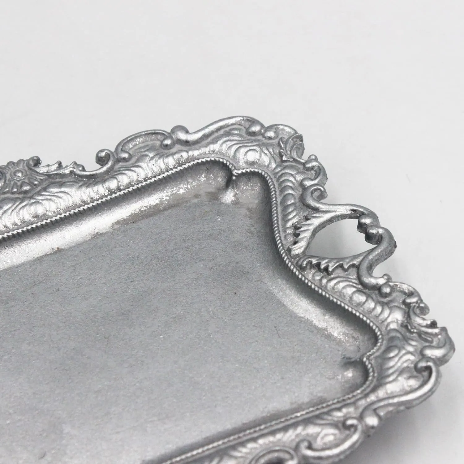 Vintage Small Sliver Ring Dish, Birthday & Wedding Gifts for WomenWedding Ring Tray -Sliver (1 PACK)