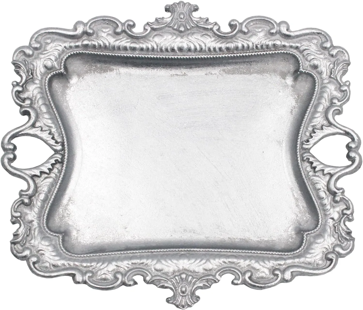 Vintage Small Sliver Ring Dish, Birthday & Wedding Gifts for WomenWedding Ring Tray -Sliver (1 PACK)