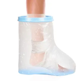 Waterproof Foot & Ankle Cast Cover for Shower,with New Upgraded Non-Slip Padding Bottom,Reusable Sealed Watertight Foot Protector to Keep Wound & Bandages Dry,Perfect Fit for Leg Foot Ankle
