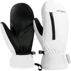 Waterproof Ski Mittens Ski Glove for Women Men Youth Winter Cold Weather Snow Gloves with Hands Warmer Zipper Pocket